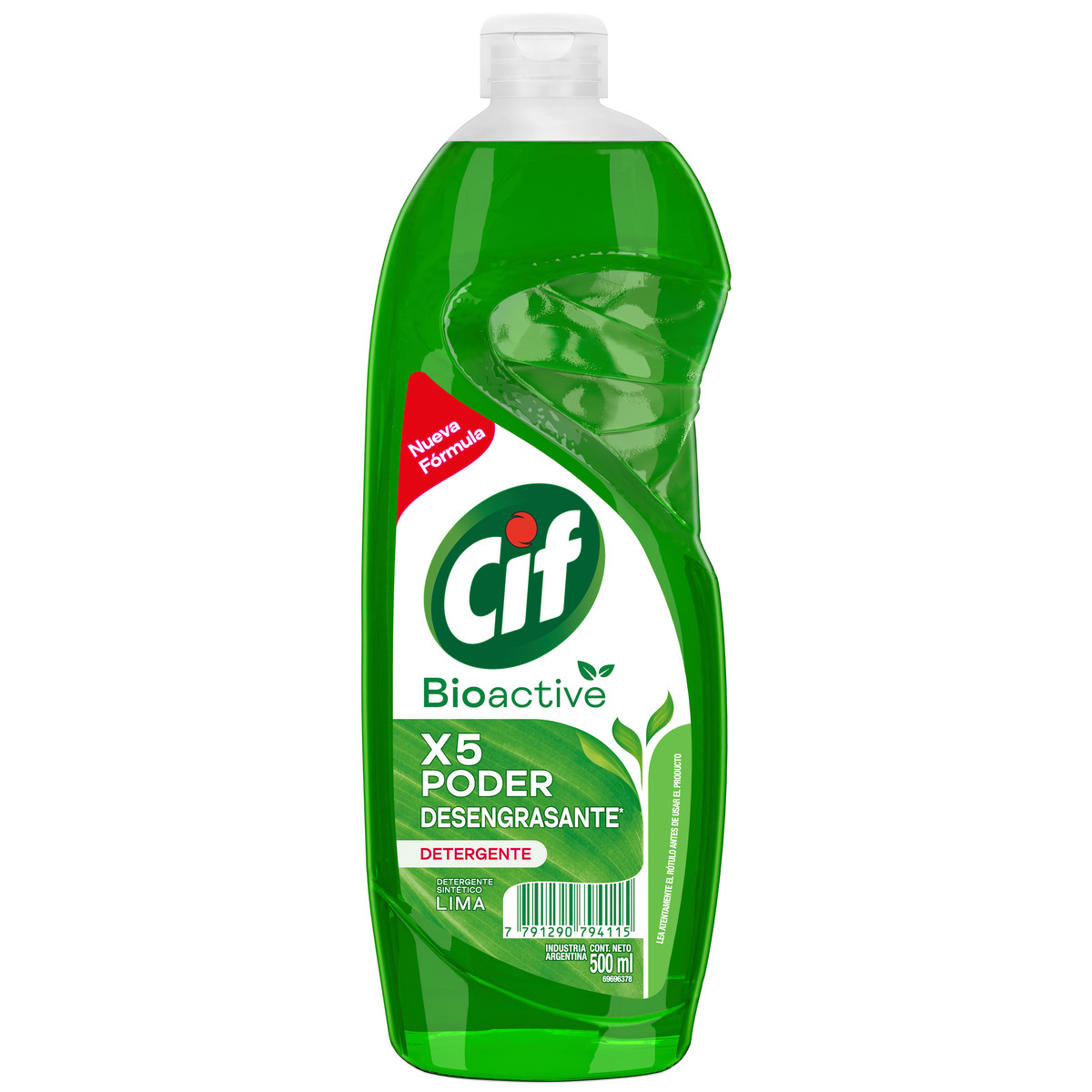 Cif Active Gel Detergente Lavavajilla Concentrado Limón Verde