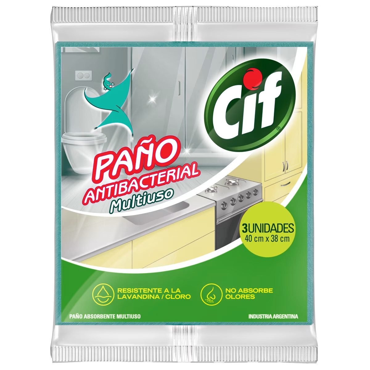 CIF Paño Antibacterial Pack x 3 Image 