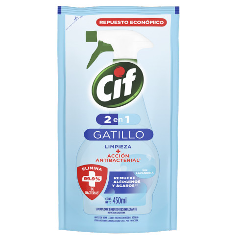 CIF DOYPACK 2 EN 1: LIMPIEZA + ACCIÓN ANTIBACTERIAL