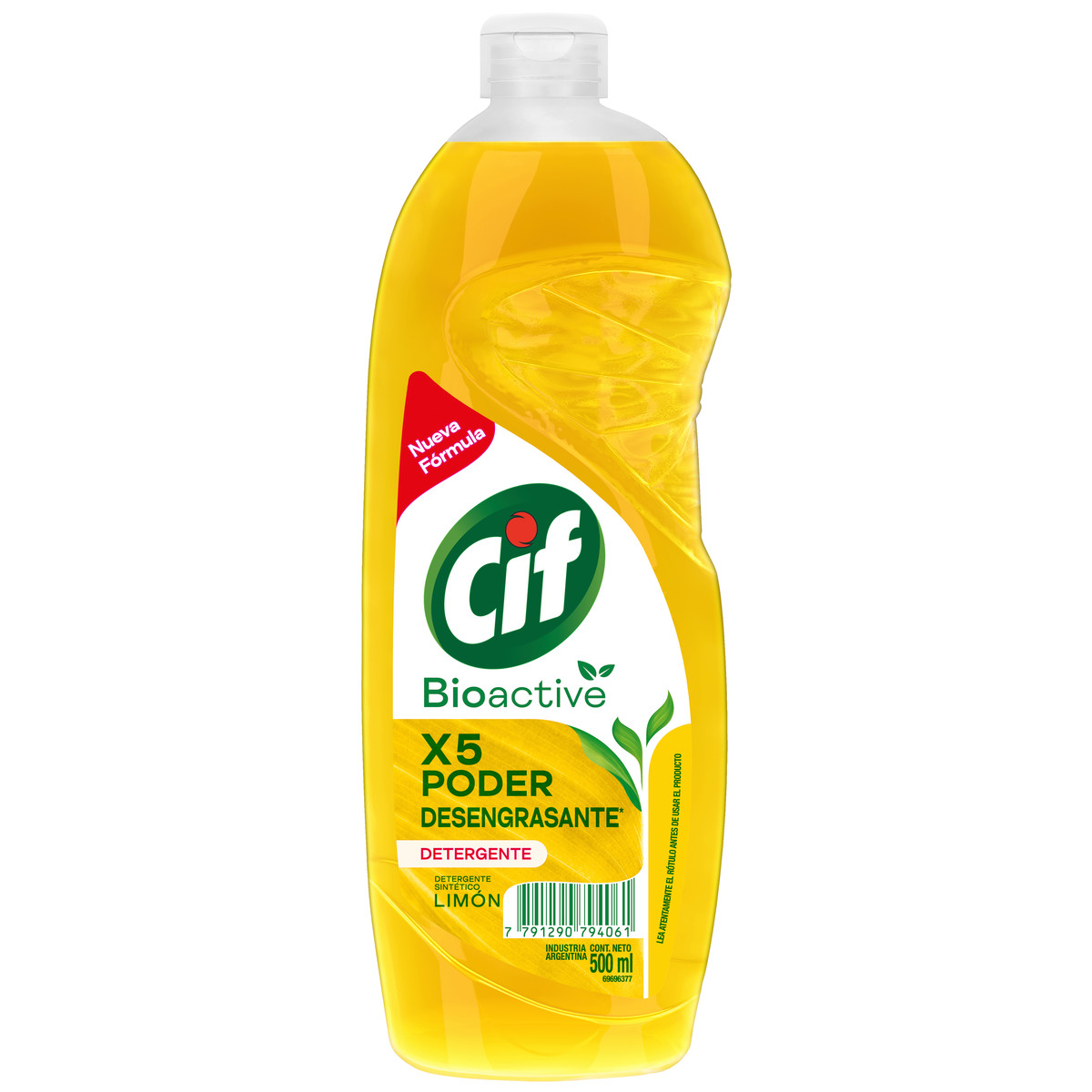 Cif Active Gel Detergente Lavavajilla Concentrado Limón Verde