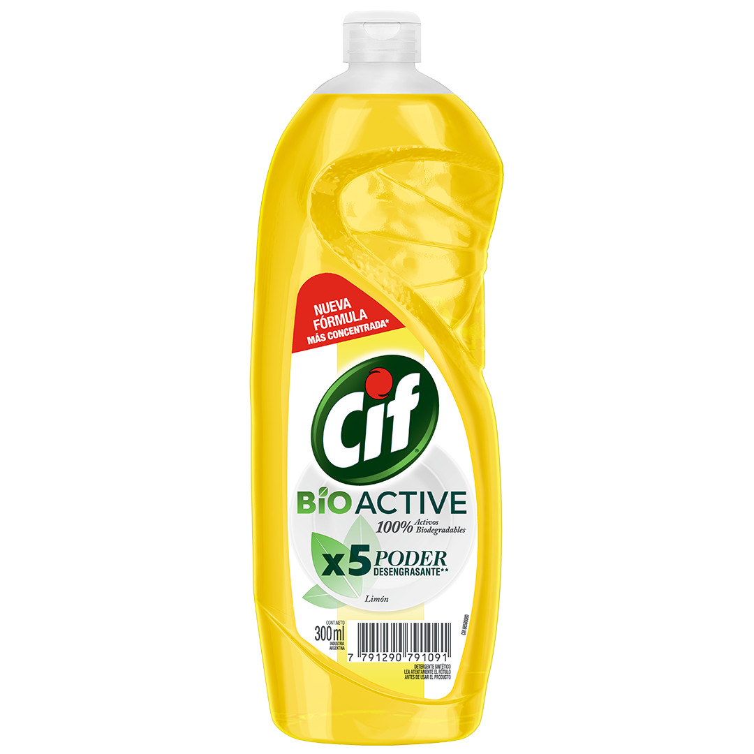 Cif Active Gel Detergente Lavavajilla Concentrado Limón Verde