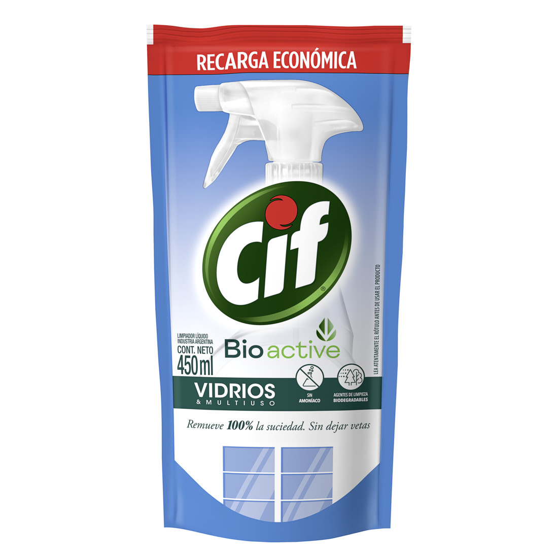 CIF Limpiador Líquido Repuesto Económico Vidrios y Superficies Delicadas